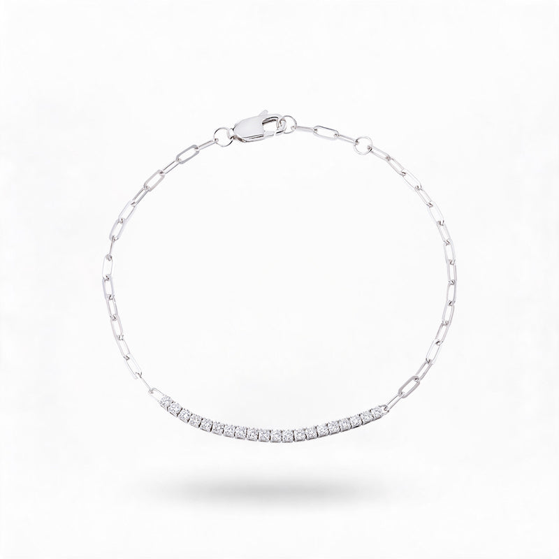 The Signature Smile Round Diamond Tennis Bracelet