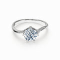 Heart's Embrace Twisted Band Round Lab-Grown Diamond Engagement Ring — Ready to Ship
