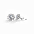 Frost Blossom Round Lab-Grown Diamond stud earrings