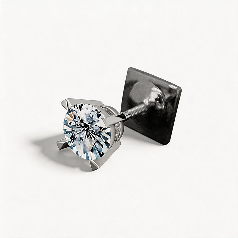 The Duality Round Lab-Grown Diamond stud earrings