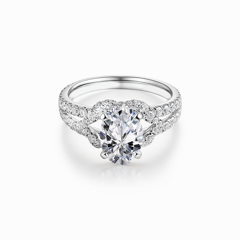 Beloved Dawn Oval Diamond Engagement Ring