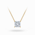 The Square Princess Cut Diamond Pendant Necklace
