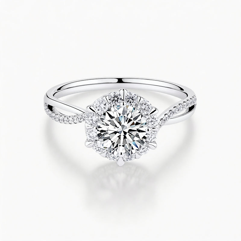 Infinite Bloom Round Lab-Grown Diamond Engagement Ring