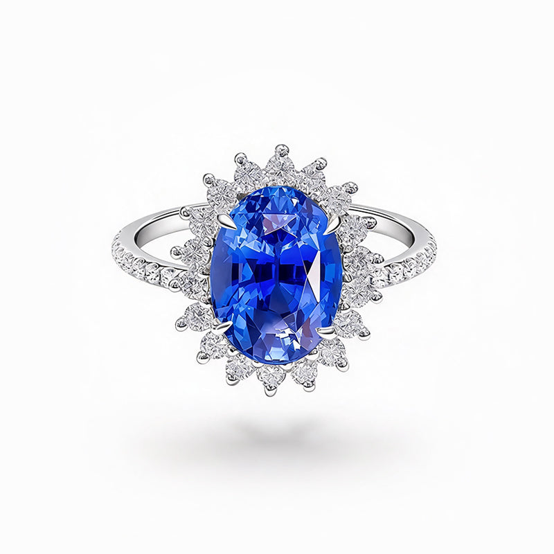 Azure Crown 2ct Oval Sapphire Diamond Ring