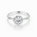 Classic Rose Bloom Round Modified Lab-Grown Diamond Engagement Ring