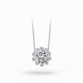 Frost Blossom Round Diamond Necklace