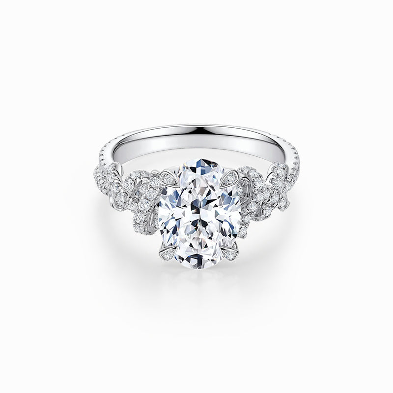 Moonset, Sunrise Oval Diamond Engagement Ring