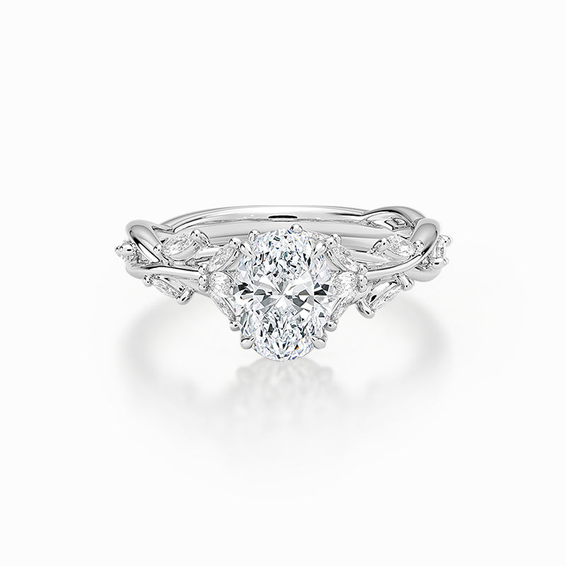 Secret Garden Oval Diamond Engagement Ring