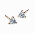 The Trinity Triangle Cut Diamond stud earrings