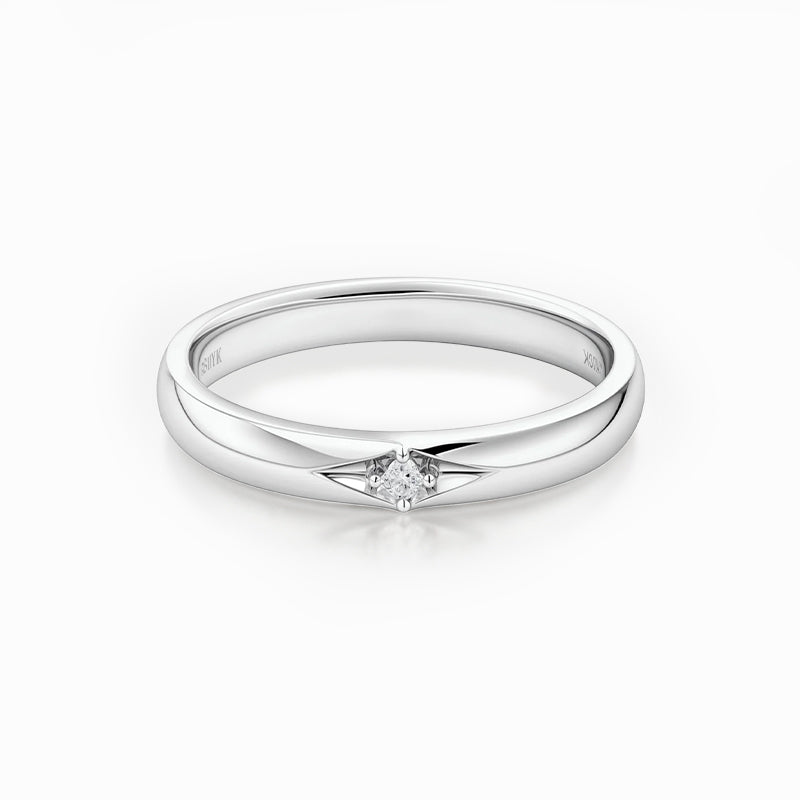 Starlit Bloom Princess Cut Men's Wedding Ring — Ready to Ship