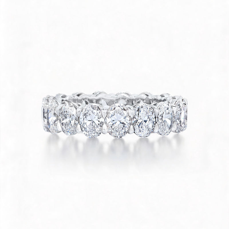 Wholehearted Oval Lab-Grown Diamond Eternity Wedding Ring