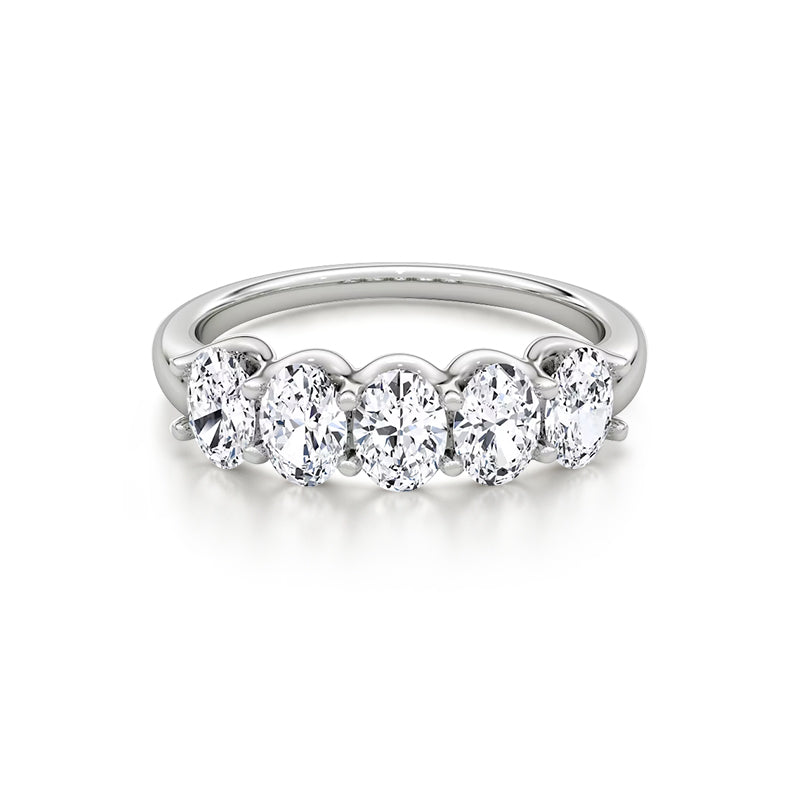 Five Stone Diamond Wedding Ring — Ready to Ship