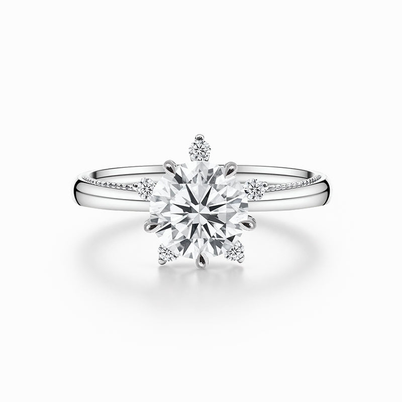 Stellar Signature Round Lab-Grown Diamond Engagement Ring