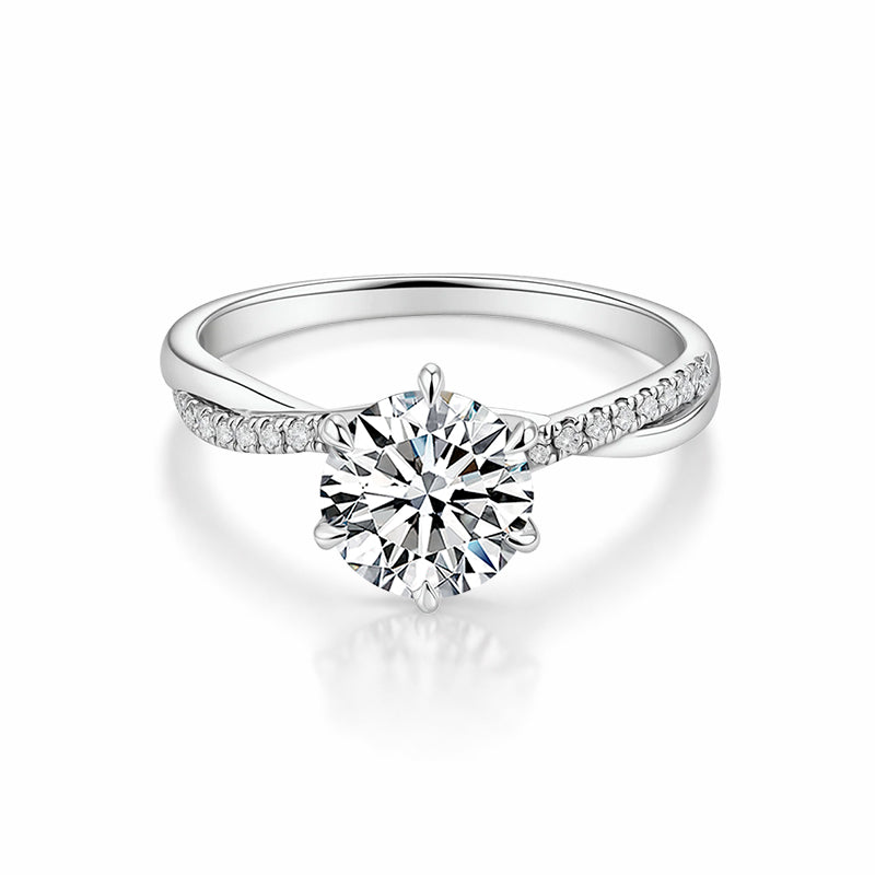 Everlasting Vine Round Lab-Grown Diamond Engagement Ring