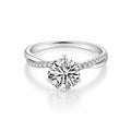 Everlasting Vine Round Lab-Grown Diamond Engagement Ring