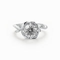 Rose Marguerite Round Modified Lab-Grown Diamond Engagement Ring