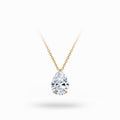 Dewdrop Aura Pear-Shaped Diamond Pendant Necklace