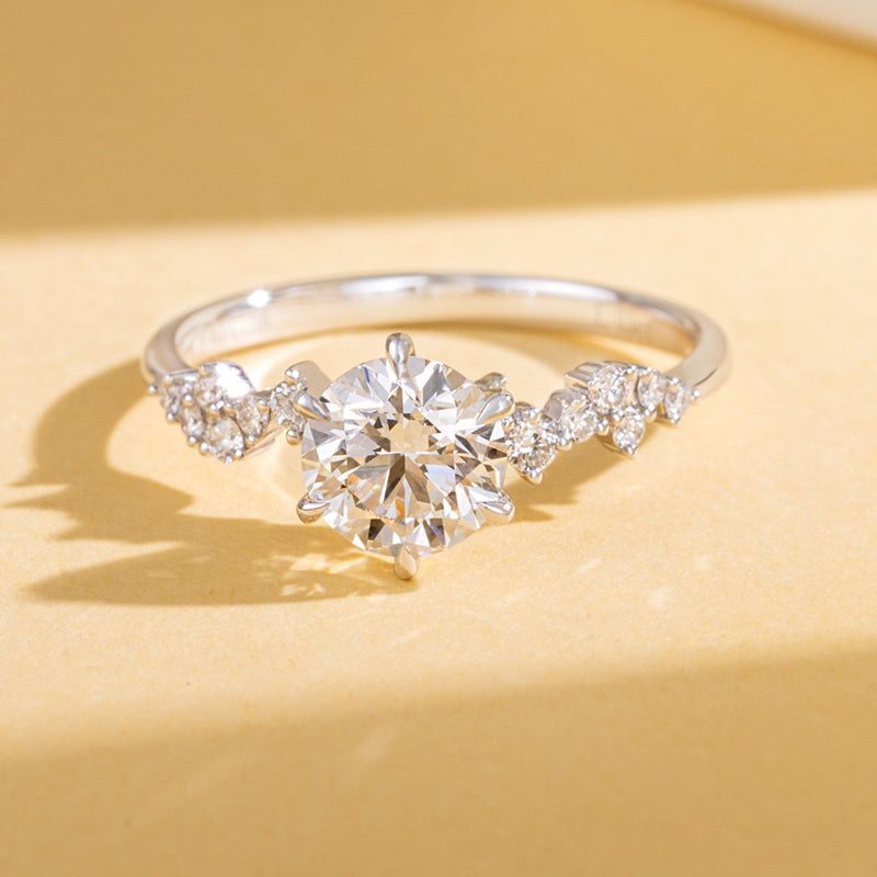 Starry Night Round Lab-Grown Diamond Engagement Ring — Ready to Ship