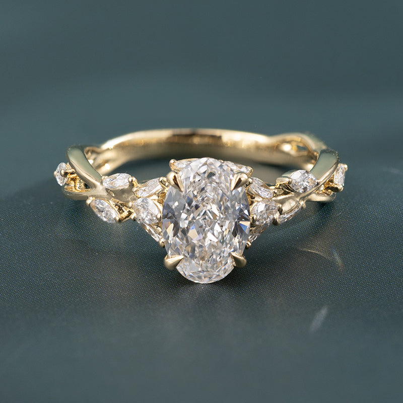 Secret Garden Oval Diamond Engagement Ring