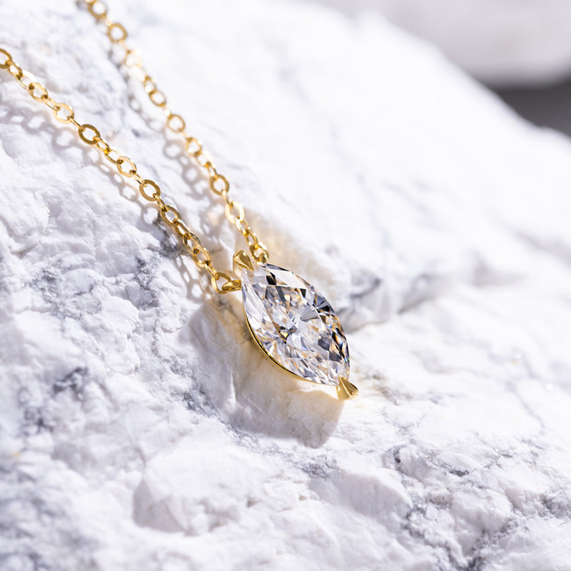 The Line Marquise Diamond Pendant Necklace