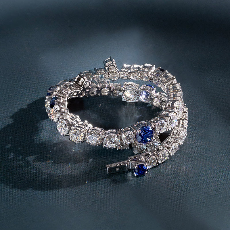 Starry Night 0.45 Ct. Sapphire & Diamond Bracelet