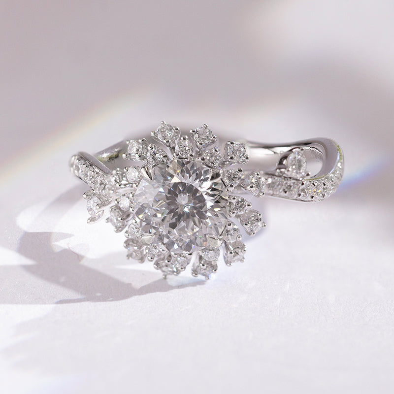Endless Summer Round Modified Lab-Grown Diamond Engagement Ring