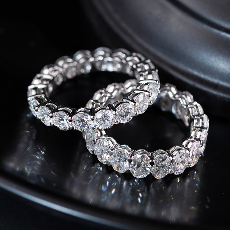 Wholehearted Oval Lab-Grown Diamond Eternity Wedding Ring