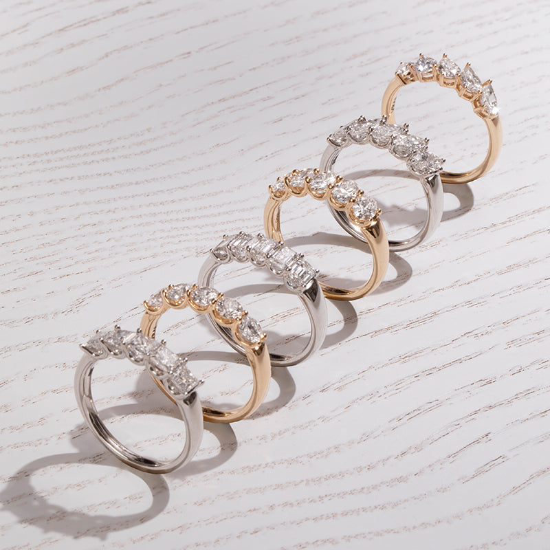Five Stone Diamond Wedding Ring — Ready to Ship