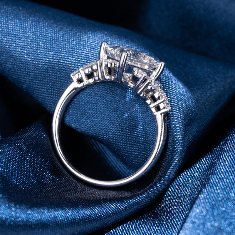 Starlit Bloom Princess Cut Lab-Grown Diamond Engagement Ring
