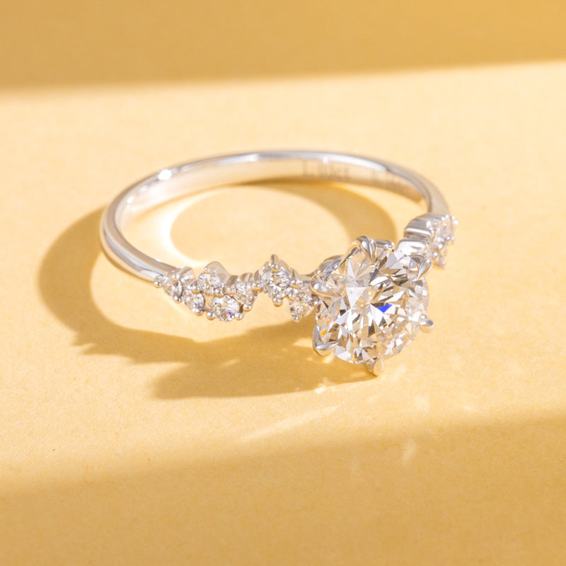 Starry Night Round Lab-Grown Diamond Engagement Ring — Ready to Ship