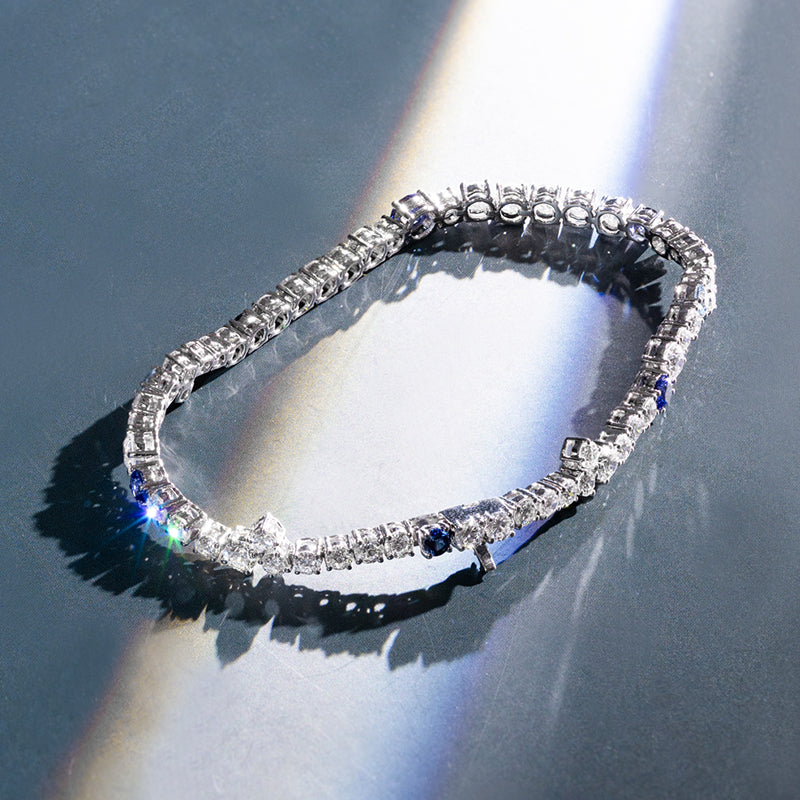 Starry Night 0.45 Ct. Sapphire & Diamond Bracelet