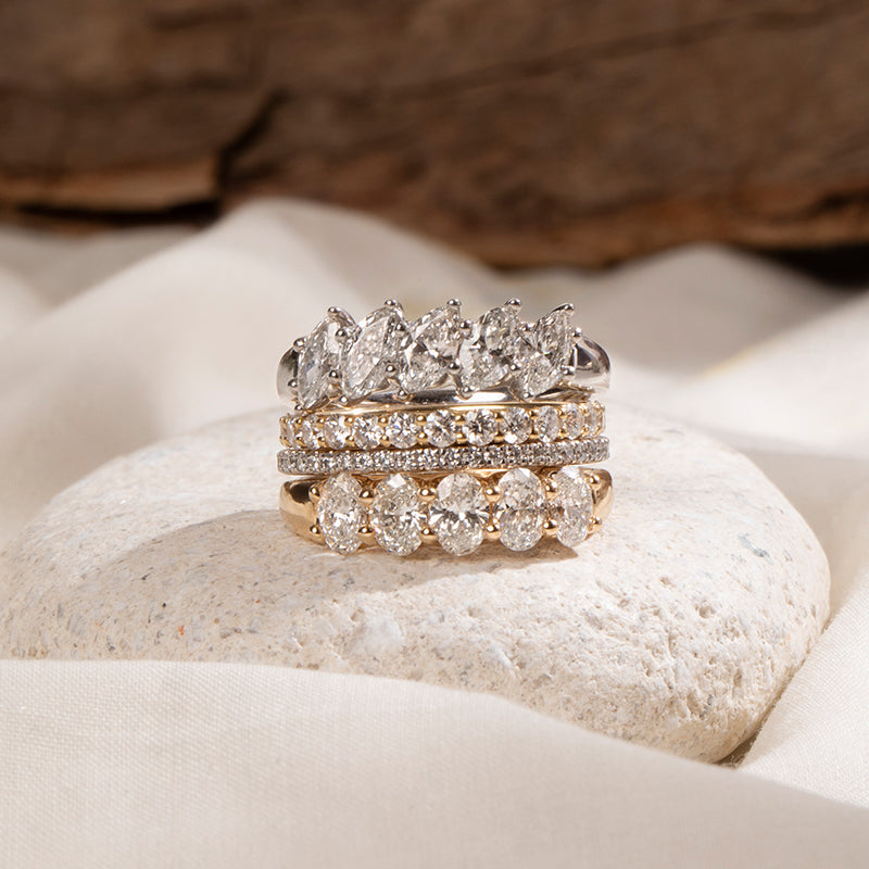 Five Stone Diamond Wedding Ring — Ready to Ship