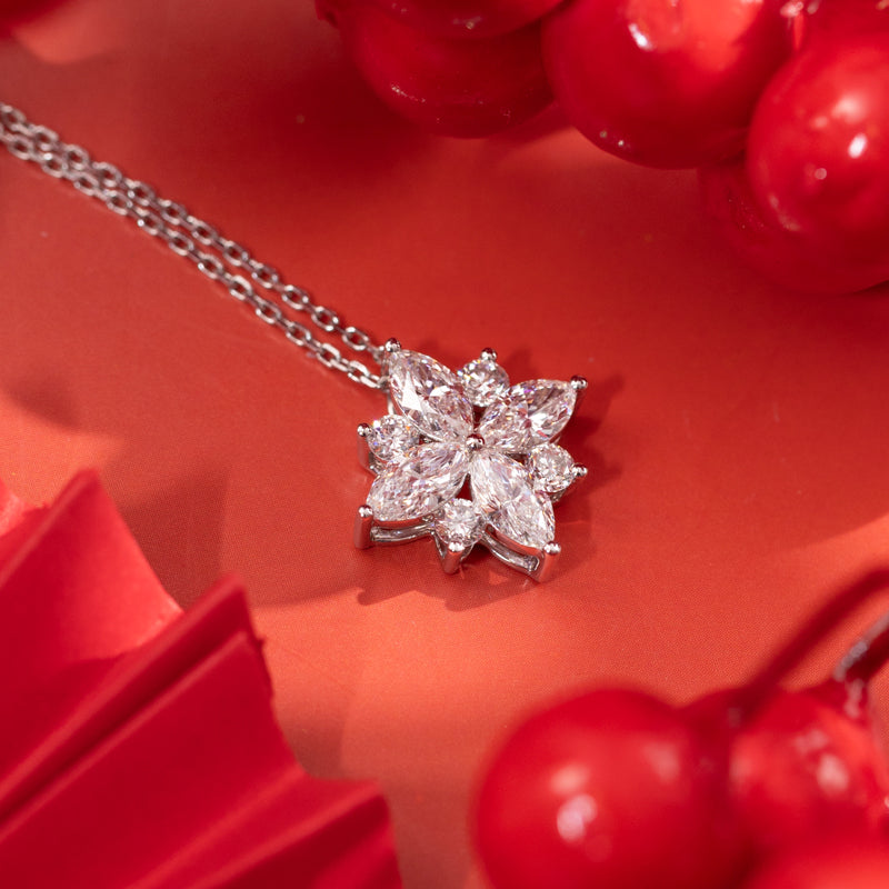 The Quatrefoil Marquise Diamond Necklace