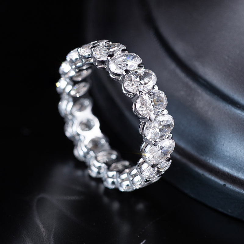 Wholehearted Oval Lab-Grown Diamond Eternity Wedding Ring