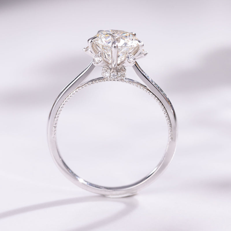 Stellar Signature Round Lab-Grown Diamond Engagement Ring
