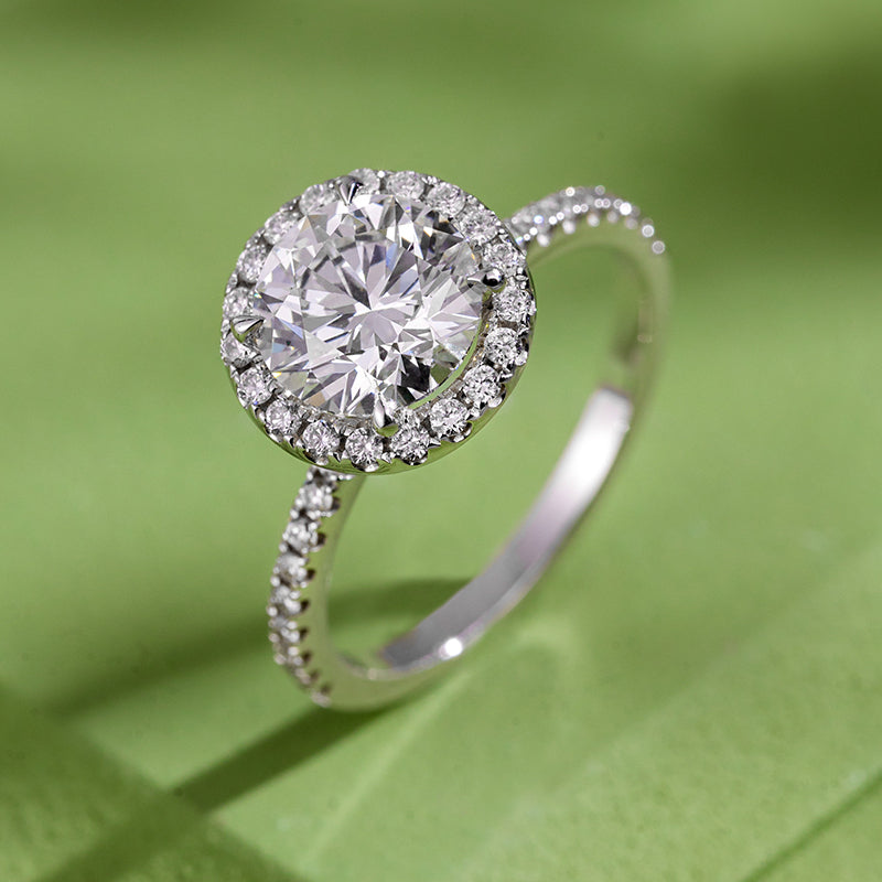 Celestial Halo Round Lab-Grown Diamond Engagement Ring