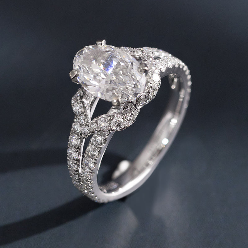 Beloved Dawn Oval Diamond Engagement Ring