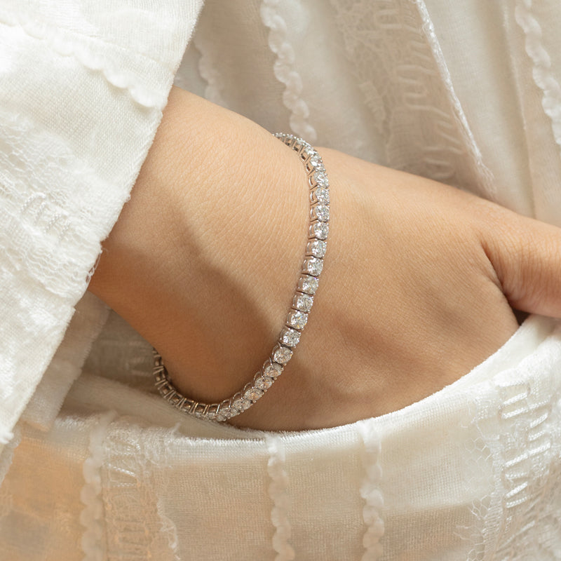 Eternal Radiance Four-Prong Lab-Grown Diamond Tennis Bracelet