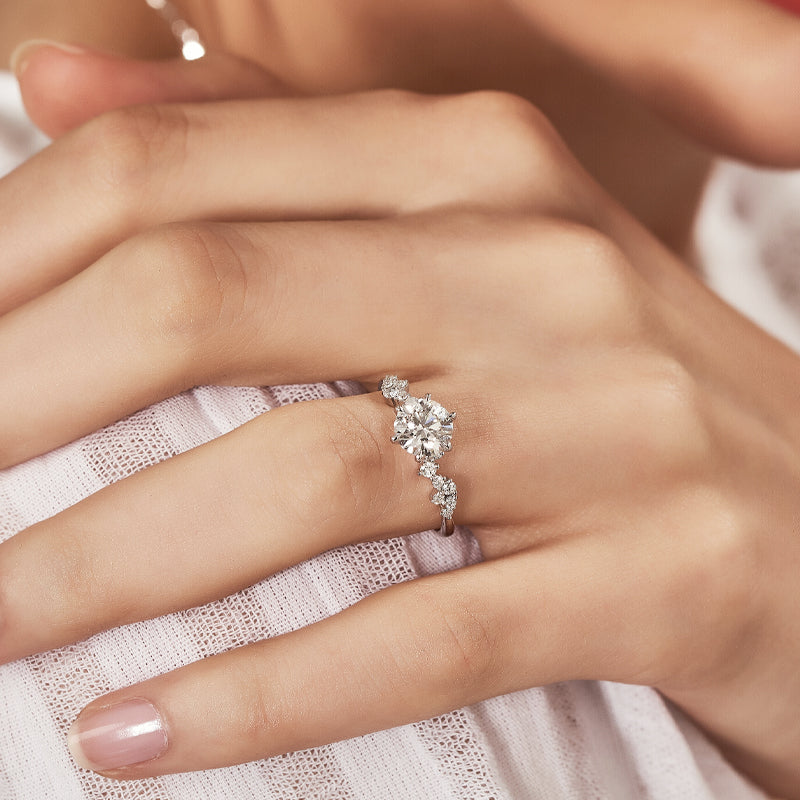 Starry Night Round Lab-Grown Diamond Engagement Ring — Ready to Ship