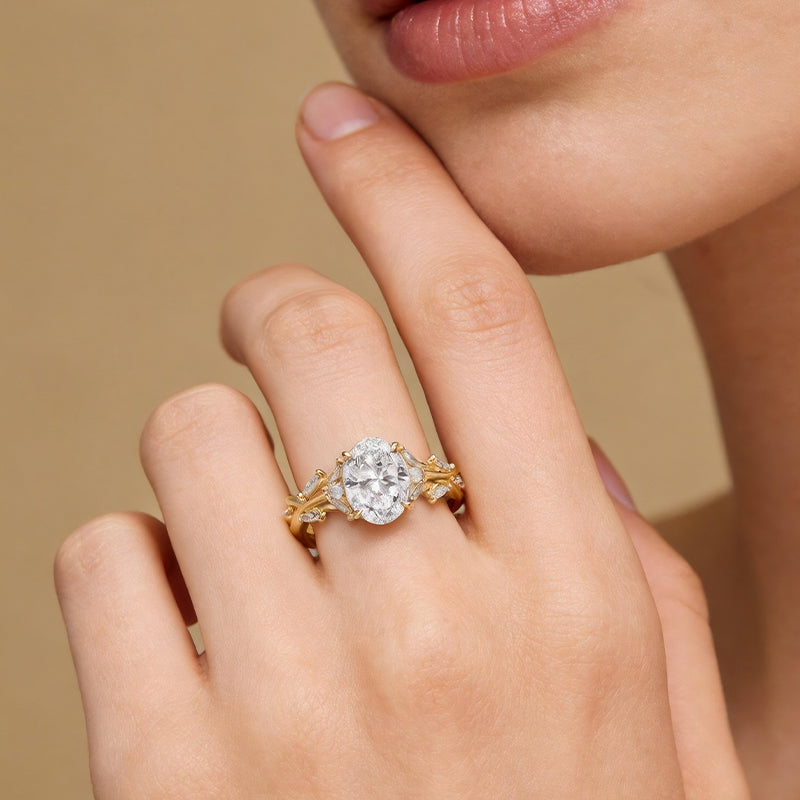 Secret Garden Oval Diamond Engagement Ring