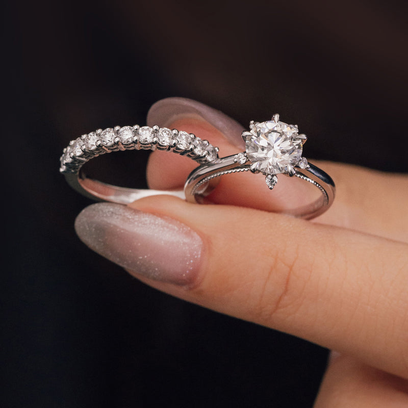 Stellar Signature Round Lab-Grown Diamond Engagement Ring