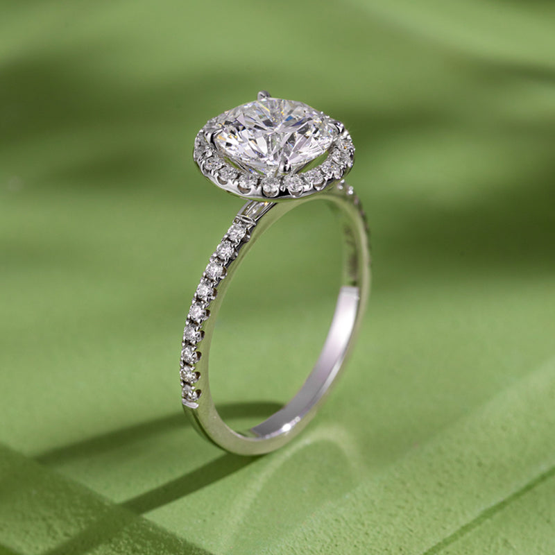 Celestial Halo Round Lab-Grown Diamond Engagement Ring