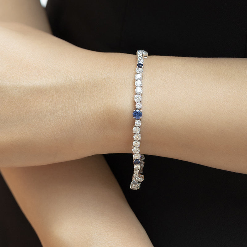 Starry Night 0.45 Ct. Sapphire & Diamond Bracelet