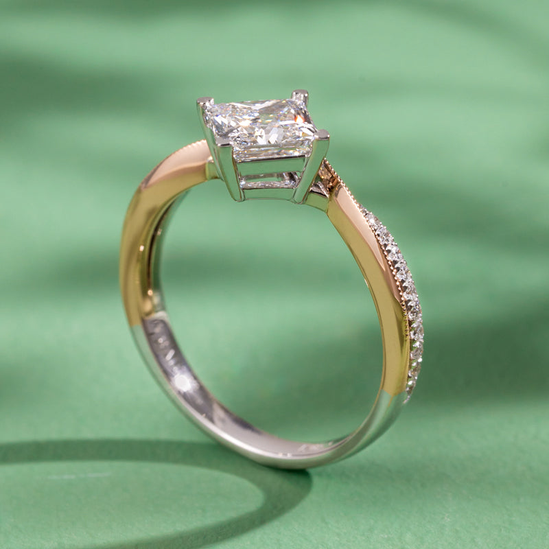 Destined Together Princess Cut Lab-Grown Diamond Engagement Ring