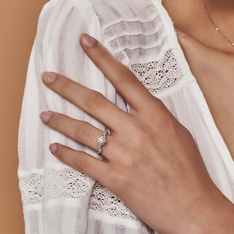 Starry Night Round Lab-Grown Diamond Engagement Ring — Ready to Ship