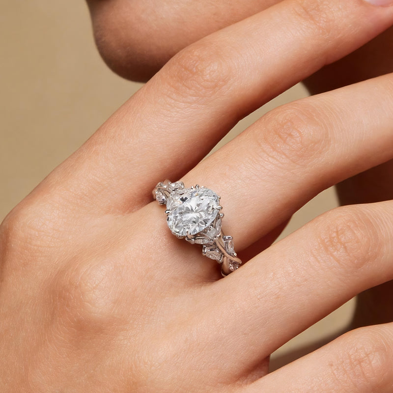 Secret Garden Oval Diamond Engagement Ring
