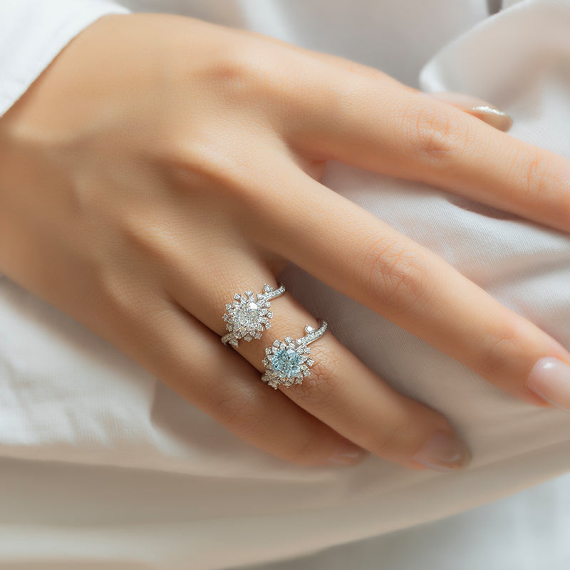 Endless Summer Round Modified Lab-Grown Diamond Engagement Ring