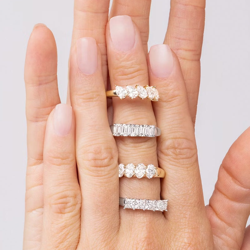 Five Stone Diamond Wedding Ring — Ready to Ship