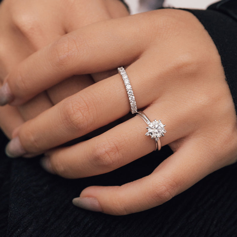 Stellar Signature Round Lab-Grown Diamond Engagement Ring