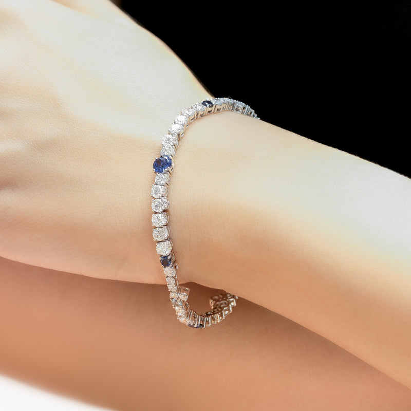 Starry Night 0.45 Ct. Sapphire & Diamond Bracelet